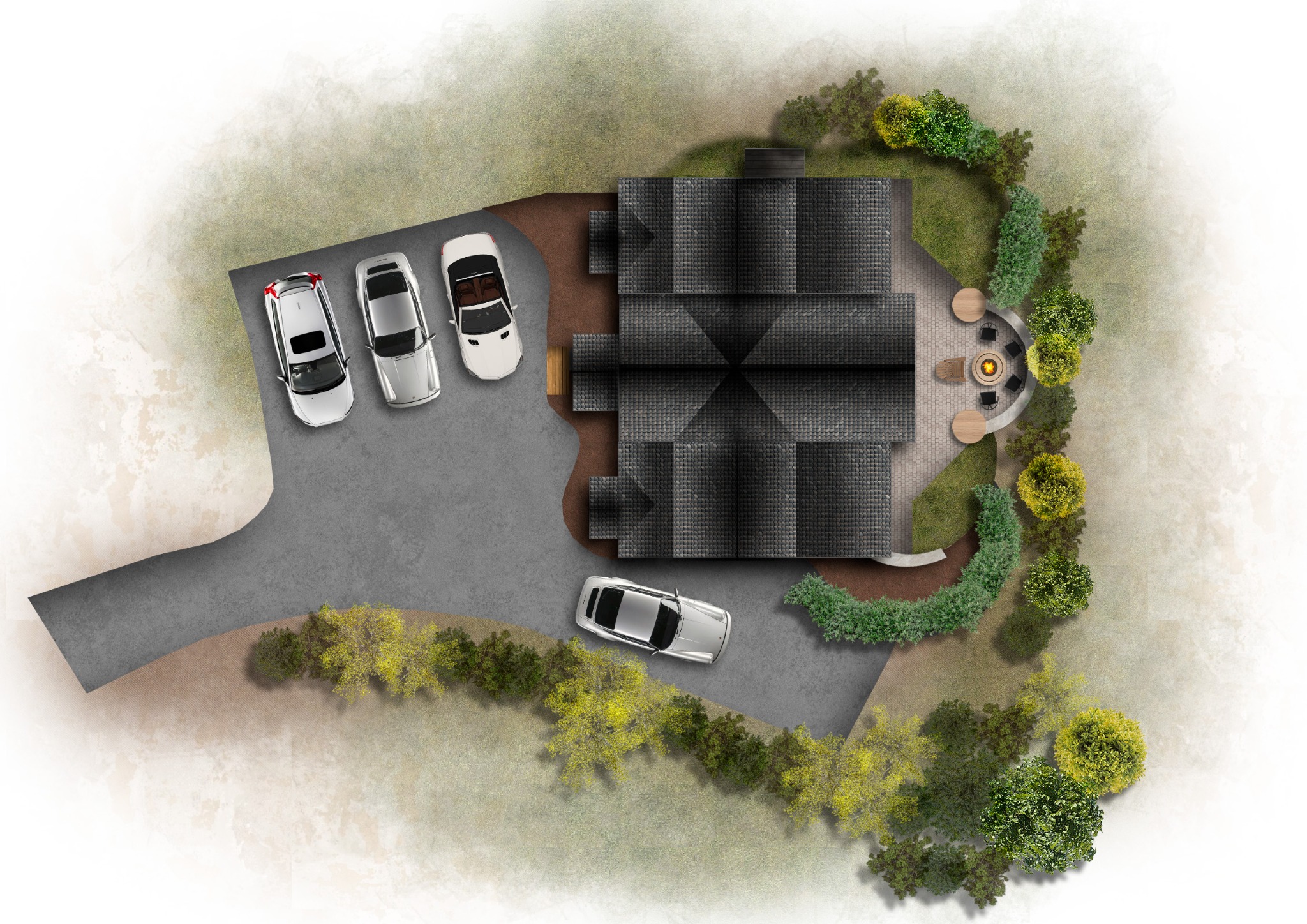 Parking · Driveway and parking layout